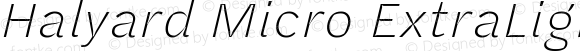 Halyard Micro ExtraLight Italic