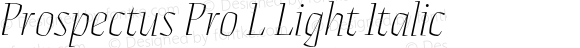 Prospectus Pro L Light Italic