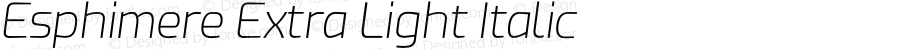 Esphimere Extra Light Italic