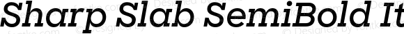 Sharp Slab SemiBold Italic