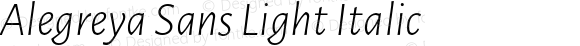 Alegreya Sans Light Italic