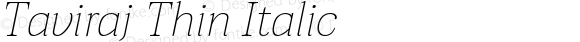 Taviraj Thin Italic