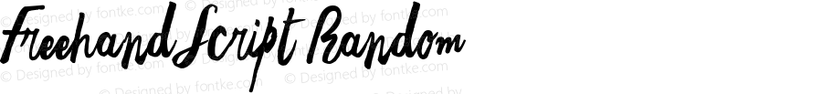 Freehand Script Random Version 1.007