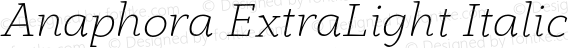 Anaphora ExtraLight Italic