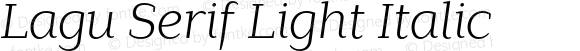 Lagu Serif Light Italic