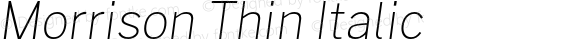 Morrison Thin Italic