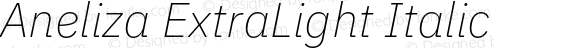 Aneliza ExtraLight Italic