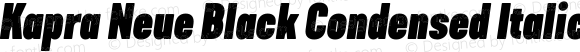 Kapra Neue Black Condensed Italic