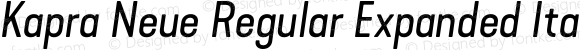 Kapra Neue Regular Expanded Italic