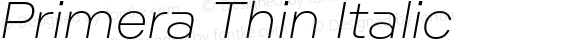 Primera Thin Italic