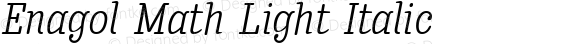 Enagol Math Light Italic