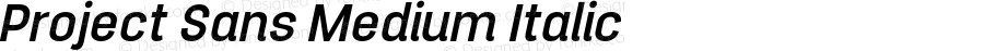 Project Sans Medium Italic