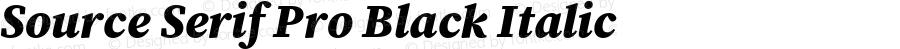 Source Serif Pro Black Italic
