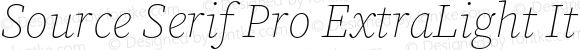 Source Serif Pro ExtraLight Italic