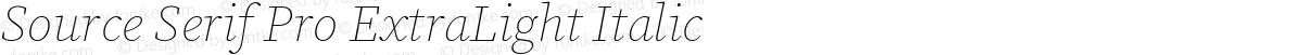 Source Serif Pro ExtraLight Italic