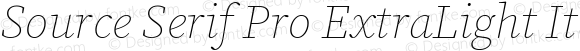 Source Serif Pro ExtraLight Italic