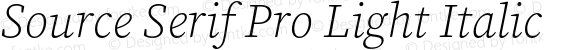 Source Serif Pro Light Italic