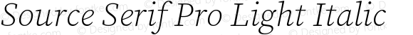 Source Serif Pro Light Italic