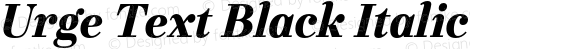 Urge Text Black Italic