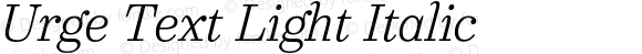 Urge Text Light Italic