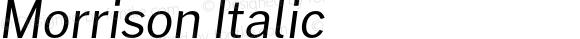 Morrison Italic