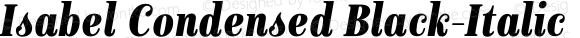 Isabel Condensed Black-Italic