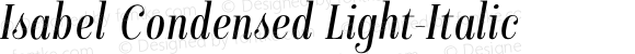 Isabel Condensed Light-Italic