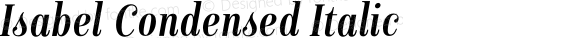 Isabel Condensed Regular-Italic