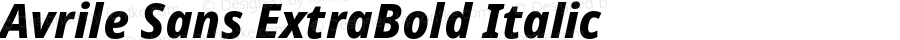 Avrile Sans ExtraBold Italic
