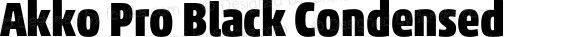 Akko Pro Black Condensed