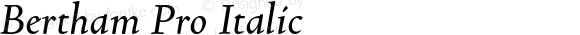 Bertham Pro Italic