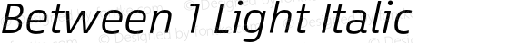 Between 1 Light Italic