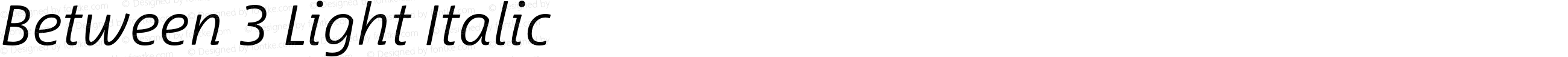Between 3 Light Italic