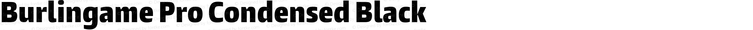 Burlingame Pro Condensed Black