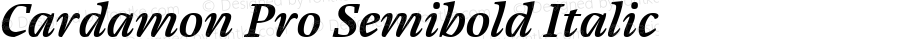 Cardamon Pro Semibold Italic