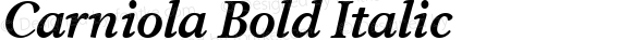 Carniola Bold Italic