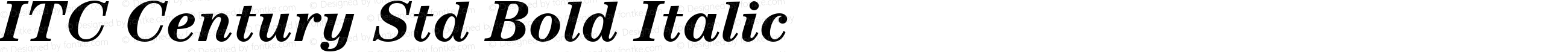 ITC Century Std Bold Italic