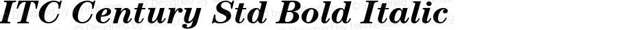 ITC Century Std Bold Italic