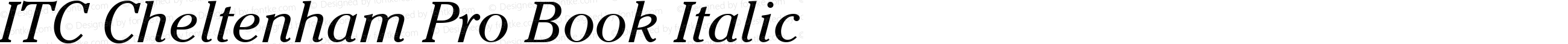 ITC Cheltenham Pro Book Italic