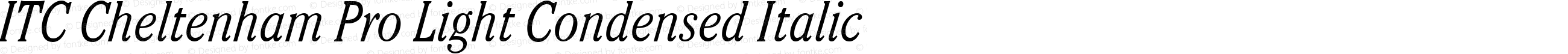 ITC Cheltenham Pro Light Condensed Italic