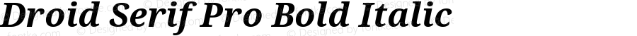 Droid Serif Pro Bold Italic