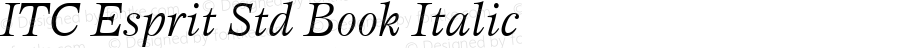 ITC Esprit Std Book Italic