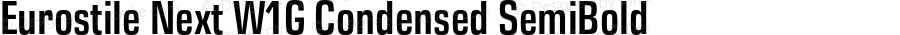 Eurostile Next W1G Condensed SemiBold