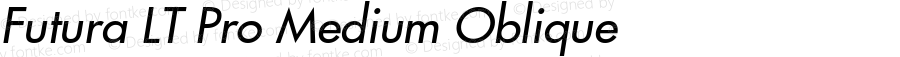 Futura LT Pro Medium Italic