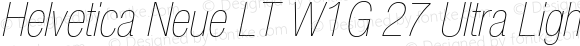 Helvetica Neue LT W1G 27 Ultra Light Condensed Oblique