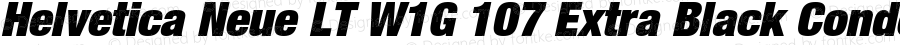 HelveticaNeueLT W1G 107 XBlkCn Italic
