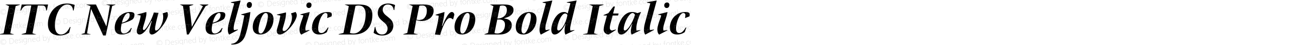 ITC New Veljovic DS Pro Bold Italic