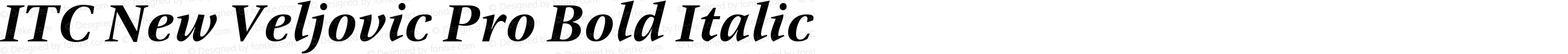 ITC New Veljovic Pro Bold Italic