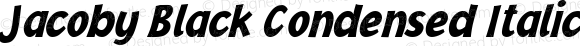 Jacoby Black Condensed Italic