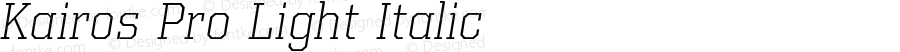 Kairos Pro Light Italic